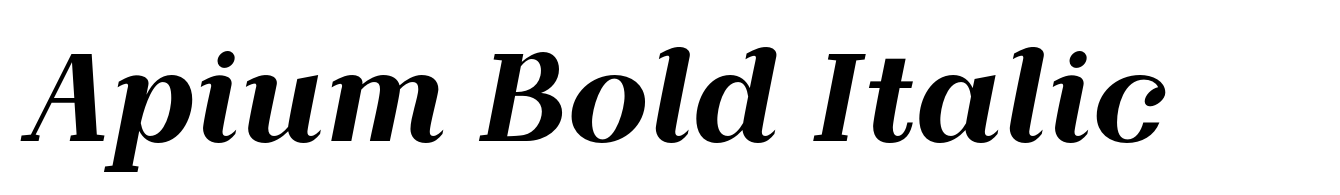 Apium Bold Italic